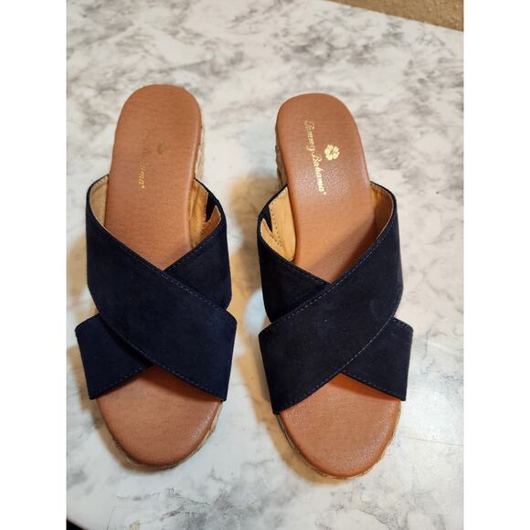 Tommy Bahama Stacey Women's Navy Blue‎ Espadrille Wedge Heel Sandals Size 7M - Picture 5 of 9